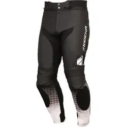 Modeka Motorradhose Yron - Sportliche Lederhose für Fahrer - Motorradhosen mit subtile Perforationen und Stretch-Anteilen für hohen Tragekomfort, ideal für sportliche Fahrer und moderne Ästhetik.