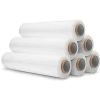 DeTec. 6 Rollen a 300 M Stretchfolie Palettenfolie Verpackungsfolie Wickelfolie Transparent