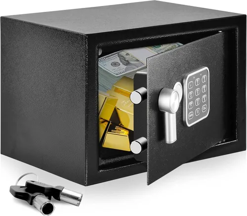 SereneLife Möbeltresor 17,5L – Digitaler Safebox mit Zahlenschloss & Doppelbartschloss, 35x25x25 cm