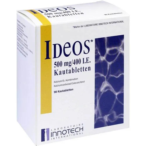 Ideos 500 mg / 400 I.E. Kautabletten 90 St