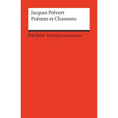 Reclam Poèmes et Chansons (Französisch, Jacques Prévert, H D Schwarzmann, M Beutter, 1986) (7732390)