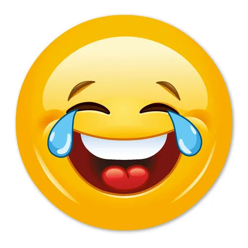 XL Smiley-Aufkleber Tears - Lachendes Emoticon Sticker Ø 20 cm - Bunter XL Smiley-Aufkleber mit lachendem Gesicht, ideal zur Verschönerung von Fahrzeugen und anderen Oberflächen. Ein echter Hingucker für kreative Verzierungen!