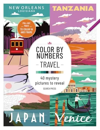 Color by Numbers Travel: 40 Mystery Pictures to Reveal