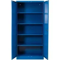 PROREGAL® Mehrzweckschrank Stahlschrank Bee, Grau-Blau, 195 x 120 x 60 cm - Robuster Stahlschrank mit 5 verstellbaren Fachböden und 85 kg Traglast pro Ebene. Ideal für Büros und Homeoffices, bietet er sicheren Stauraum und ist bereits montiert.