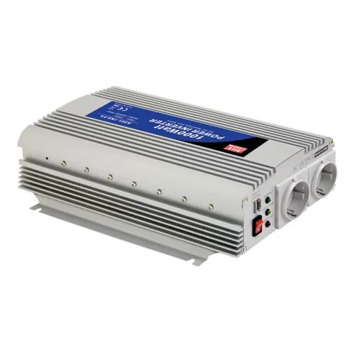MEANWELL DC-AC-Wechselrichter 1000W - Sonstige Elektroinstallationsartikel mit modifizierter Sinuswelle, ideal für den mobilen Einsatz. Ausgestattet mit Überhitzungs- und Überlastschutz sowie automatischer Abschaltung bei niedriger Batteriespannung.