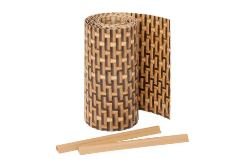 Jardinion Sichtschutzstreifen, (Sichtschutzstreifen, Doppelstabmattenzaun Sichtschutz, 1-St), aus Polyrattan, Wetterfest, inkl. Befestigungsmaterial