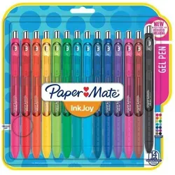 PAPER MATE Gelschreiber InkJoy Gel M 14er - Utensilien zum Schreiben und Zeichnen, 14 lebendige Farben für ein müheloses und flüssiges Schreibgefühl.