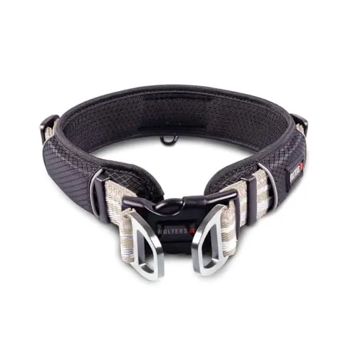 Wolters Hunde-Halsband Active Pro - Braun/Silber, Gr. 1 (35-40 cm) - Hochwertiges Hunde-Halsband für das Training, 2-farbig in Braun und Silber, verstellbar von 35 cm bis 40 cm, ideal für aktive Hunde und optimalen Tragekomfort.