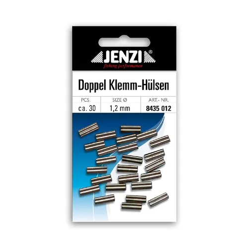 ca.30 Jenzi Doppel Klemm-Hülsen, 1,2mm