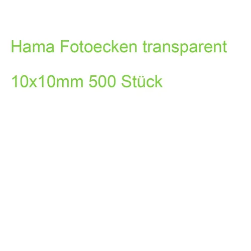 Hama Fotoecken transparent 10x10mm 500 Stück (4007249071118)