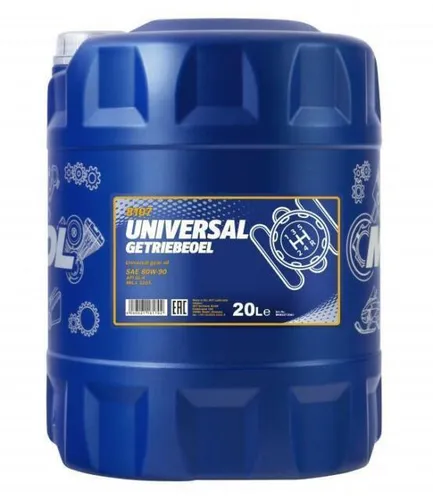 MANNOL Universal 80W-90 GL-4 Getriebeöl [20L] - Hochleistungs-Getriebeöl für manuelle Getriebe, bietet exzellenten Verschleißschutz und verlängert Ölwechselintervalle. Ideal für extreme Temperaturen bis -30 °C.