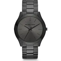 MICHAEL KORS Quarzuhr SLIM RUNWAY MK8507 - Elegante Herrenuhr mit schwarzer Ionenplattierung, perfekt für jedes Outfit. Das stilvolle Sunray-Zifferblatt und das Edelstahlarmband machen sie zum idealen Accessoire.