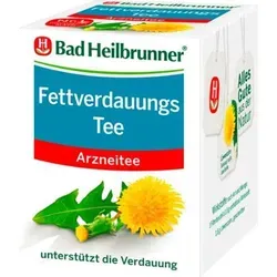 Bad Heilbrunner Tee Fettverdauung Filterbeutel 8 St - Tees - Unterstützt die Verdauung mit Löwenzahn und vereint jahrhundertealte Heilkräuterkunde mit modernster Phytomedizin.