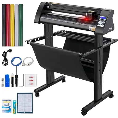 VEVOR Vinyl Schneideplotter 720 mm - Papierschneidemaschinen mit 500 g Schneidkraft, optischem Auge und Signmaster-Software für präzise Ergebnisse und kreative Projekte zu Hause oder im Büro.