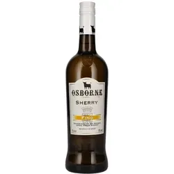 Osborne Sherry Fino – Hochwertiger trockener Sherry aus Andalusien - Sherry – Hergestellt nach dem traditionellen Solera-Verfahren, überzeugt dieser Fino mit intensivem Mandelduft und einem nussigen Aroma, ideal als Aperitif oder zu Snacks.