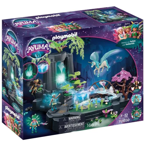 PLAYMOBIL Adventures of Ayuma 70800 - Magische Energiequelle mit Licht- und Nebelfunktion, fördert kreatives Spiel und Abenteuer im Feenwald für Kinder ab 7 Jahren