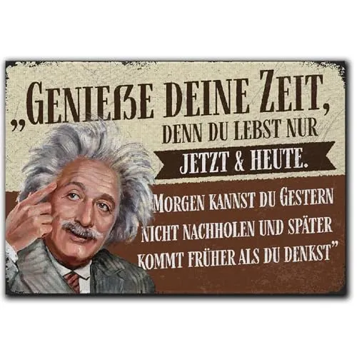 LANOLU Kühlschrankmagnete lustig- Genieße Deine Zeit - lustige Magnete mit Sprüchen und witzigen Motiven 8x5,5cm