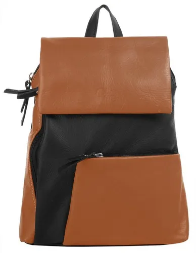 Cityrucksack CLUTY aus echtem Rindsleder - Rucksäcke aus 100% Rindleder, zeitloses Design, ideal für Stadtbummel oder Reisen. Made in Italy, mit praktischem Hauptfach und mehreren Reißverschlussfächern.