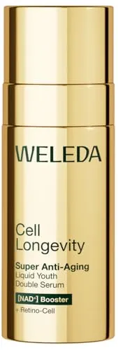 WELEDA Cell Longevity Super Anti-Aging Serum 50 ml - Hochwertiges Serum mit NAD+ Booster und 7-facher Hyaluronsäure für intensive Feuchtigkeitsversorgung. Ideal für anspruchsvolle Haut und tägliche Pflege, um ein frisches Hautbild zu fördern.