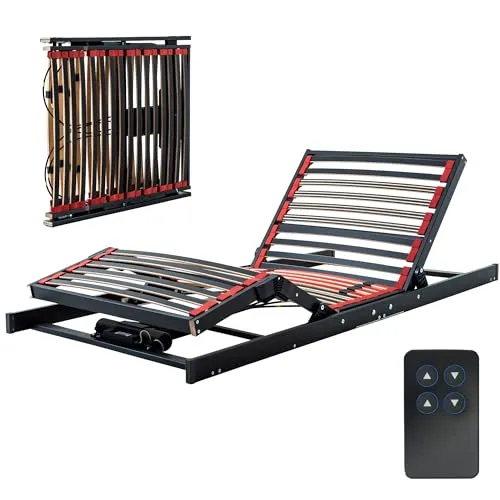 COSYWORLD Cosy2Go elektrischer Lattenrost 140x200cm - Ultraflacher elektrischer Lattenrost mit verstellbarem Kopf- und Fußteil, ideal für jede Matratze. Hochwertige Materialien und einfache Handhabung für optimalen Komfort.