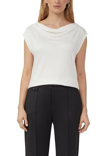s.Oliver Ärmelloses Shirt mit Wasserfall-Ausschnitt - Stylisches ärmelloses Shirt aus Viskose im Regular Fit, ideal für Business und besondere Anlässe. Der elegante Wasserfall-Ausschnitt und die überschnittenen Schultern sorgen für einen modernen Look.