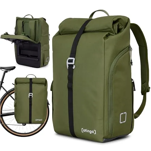 otinga Fahrradtasche Flip V3 - 34L Wasserdichter Rucksack - Fahrradtaschen mit innovativem 3-Sekunden-Umbau, 100% wasserdicht und umweltfreundlich, ideal für Radfahrer und Alltag.