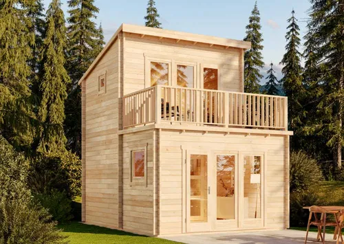 Alpholz Gartenhaus Manhattan 400x500 cm - Gartenhaus mit großzügiger Grundfläche von 17 m², isolierten Fenstern und stabiler Bauweise – ideal für Gartenliebhaber und Freizeitgestaltung.