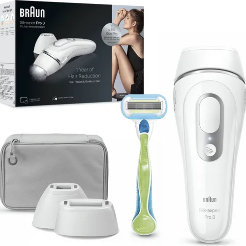 Braun Silk-expert Pro 3 PL3122 - IPL-Gerät zur sanften Enthaarung, mit Präzisionsausatz und Hautsensor für optimale Sicherheit