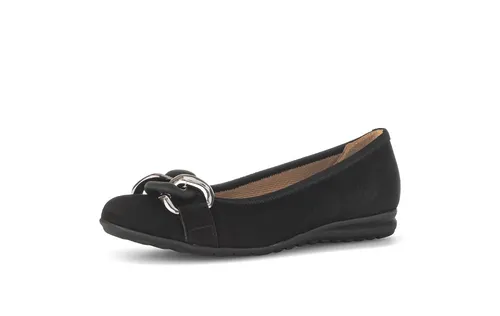 Gabor Comfort Ballerina - Elegante schwarze Lederschuhe für Damen - Feminine Ballerina in Größe 37, aus hochwertigem Leder, ideal für den täglichen Einsatz und Freizeit. Bequem und stilvoll mit runder Schuhspitze und praktischen Schlupfverschluss.