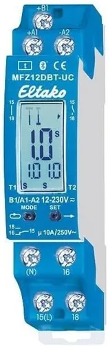 Eltako MFZ12BBT-UC Digital Multifunktions-Zeitrelais mit Bluetooth - Kategorie: Zeitrelais, 18 vielseitige Schaltfunktionen und Smart Home Kompatibilität für individuelle Lichtsteuerung.