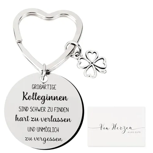 COLOFALLA Schlüsselanhänger für Kollegin Abschiedsgeschenk Kollegen Geschenk zum Abschied Jobwechsel Rente Geburtstag Weihnachten