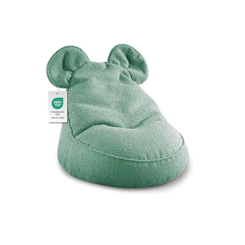FAVRE Sitzsack KIDS mit Ohren - MIKI - Sitzsäcke für Kinder, bequemer Platz mit niedlichem Design und optimalem Komfort für Spielen, Lesen und Entspannen. Leicht zu transportieren und in verschiedenen Farben erhältlich.