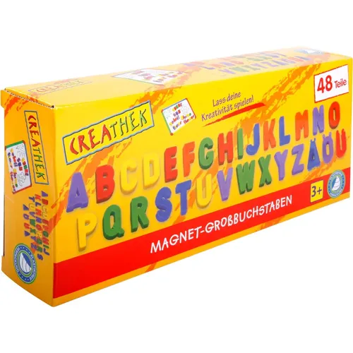 Vedes CR Magnet Großbuchstaben 48teilig 60709271 - Bunte Magnet Großbuchstaben, 48 Stück. Ideal zur Förderung der Kreativität von Kindern ab 3 Jahren. Maße: 27x11,5x5cm.
