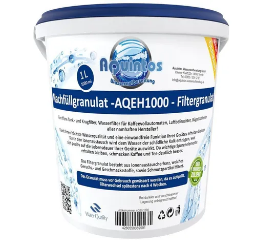 Aquintos Wasseraufbereitung Kalk- und Wasserfilter Kalkschutz++ Nachfüll Granulat für Wasserfilter, Zubehör für Aquintos-Water-Technologie, Auch für sehr hartes Wasser geeignet.