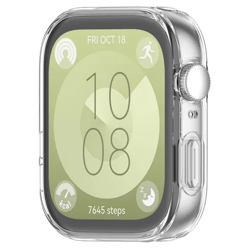 Für Huawei Watch Fit 3 Full Cover TPU Electroplated Schutz Hülle Transparent