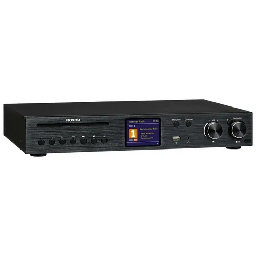Noxon Hifi A580 CD Tuner - All-In-One HiFi System - Media Player mit Verstärker, CD-Player, DAB+/UKW & Internet-Radio. Genießen Sie über 20.000 Radiostationen und Podcasts, Bluetooth und Spotify Connect in einem eleganten Metallgehäuse.