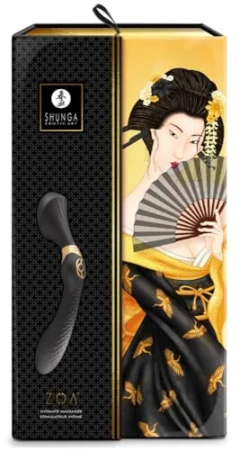 SHUNGA - ZOA INTIMATE MASSAGER BLACK Auflegevibrator G-Punkt stimulation