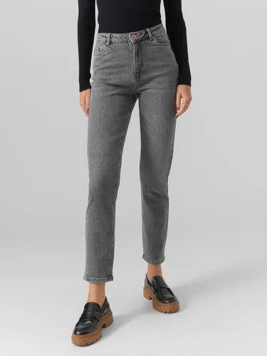VERO MODA Damen VMLINDA HR MOM Jeans - Jeans in Medium Grey Denim, hergestellt aus recycelter Baumwolle für nachhaltigen Modegenuss und Umweltbewusstsein.