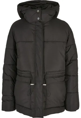 Urban Classics Damen Waisted Puffer Jacket, Schwarz, XS EU - Funktionsjacke mit regulärem Fit und A-Linie Schnitt, ideal für stilvolle Wärme an kühlen Tagen.