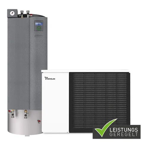 Novelan Luft/Wasser-Wärmepumpe LADV 9-HSDV 9, 2,33kW bis 8,20kW - Wärmepumpe für Außenaufstellung, energieeffizient mit Heizwasservorlauftemperaturen bis +70 Grad und integriertem Regler WPR-Net 2.1.