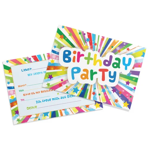 Einladungskarten Kinder Geburtstag Mädchen Karten Einladung Jungen Party 12