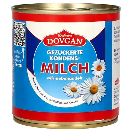 Dovgan gezuckerte Kondensmilch (370 g) - Sonstige Süßigkeiten, cremig und süß – ideal für Desserts, Kaffee oder zum Backen.