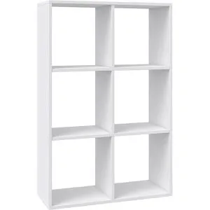 Vicco Raumteiler Karree, Weiß, 72 x 107.8 cm - Raumteiler-Regal mit 6 Ablageflächen, ideal für eine stilvolle Raumtrennung und optimalen Stauraum in jedem Raum.