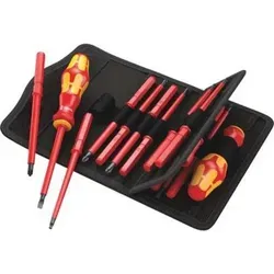 Wera Kraftform Kompakt VDE 18 Imperial - VDE Werkzeugset - Schraubenzieher-Set mit isolierten Griffen für sicheren Gebrauch in elektrischen Anwendungen, ideal für Profis und Heimwerker.