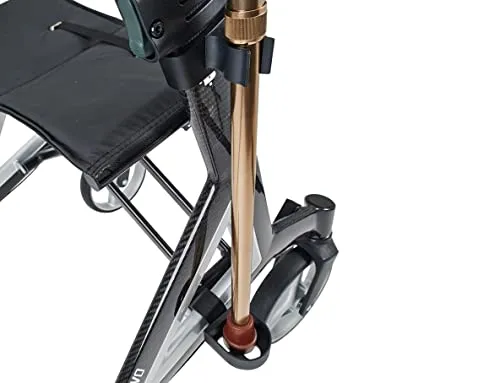 Bischoff & Bischoff Stockhalter für Alevo Rollator, Schwarz - Halterungen für Gehstöcke & Krücken, universeller Stockhalter für Alevo Rollatoren mit einfachem Klick-Design für sicheren Halt und lange Haltbarkeit.