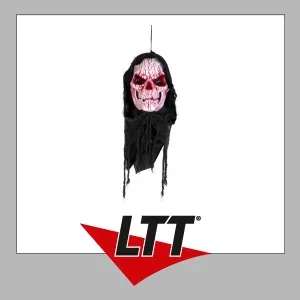 EUROPALMS Halloween Blut Totenkopf, 80cm - Figur für Halloween-Dekoration, realistischer Blut Totenkopf sorgt für gruselige Stimmung auf jeder Halloween-Party.