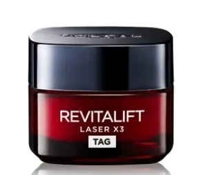 L'Oréal Paris Revitalift Laser X3 Dreifach-Power Tagescreme 50 ml - Tagescreme mit Pro-Retinol, Hyaluronsäure und Vitamin C für strahlende, jugendliche Haut. Mildert Falten und sorgt für intensive Feuchtigkeit und ein pralles Hautbild.