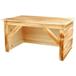 Trixie 61940 Holzhaus für Kaninchen, geflammt, 50 × 26 × 31 cm - Dekor für Kleintierbehausungen – Hergestellt aus hochwertigem Kiefernholz, bietet dieses geflammte Holzhaus eine gemütliche Zuflucht mit einem öffnenden Dach für einfachen Zugang.
