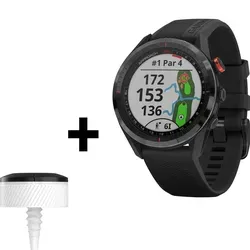 Garmin Approach S62 Bundle - Premium-Golf-GPS-Uhr mit 3 CT10 Sensoren - Golf GPS-Geräte mit 1,7 Zoll Farb-Touchscreen, integriertem virtuellen Caddie und über 41.000 vorinstallierten CourseView-Karten für präzise Spielanalysen.
