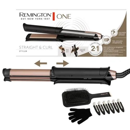 Remington Glätteisen Lockenstab Multistyler S6078 - Glätteisen und Lockenstab in einem, ideal für vielseitige Haarstylings und professionelle Ergebnisse zu Hause.